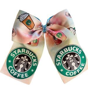 STARBUCKS CHEER HAIR BOW for Girls